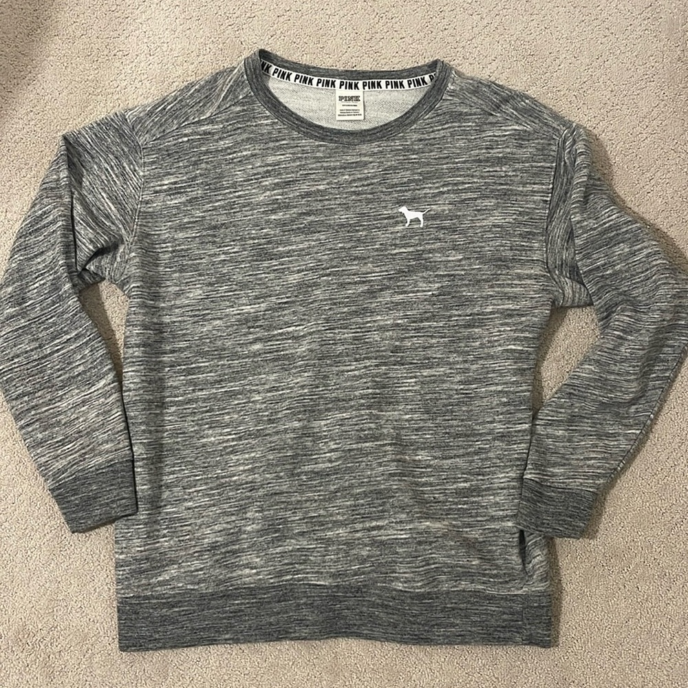Victoria’s Secret Pink Crewneck Sweatshirt. Size Small. light Weight. Grey.